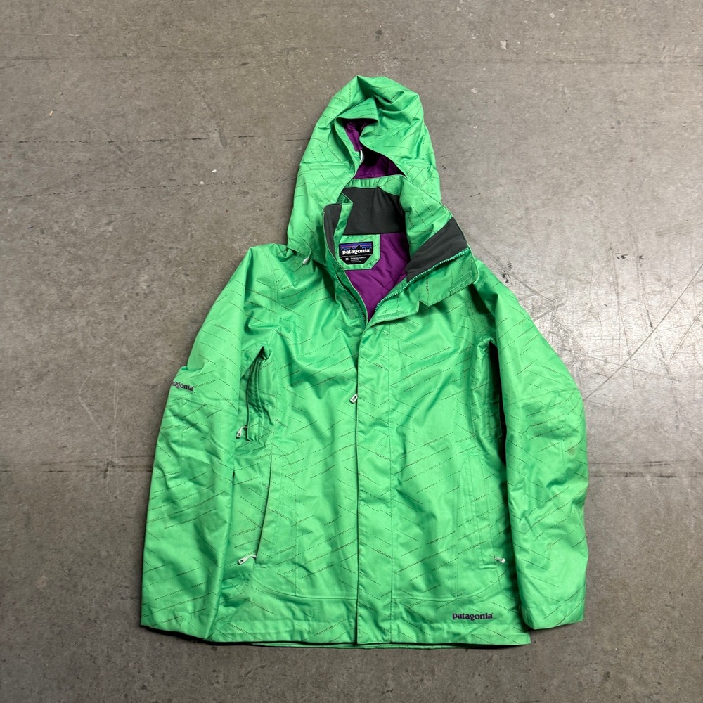 Patagonia‎ Womens Insulated Jacket Green Print Ski Snowboard Medium